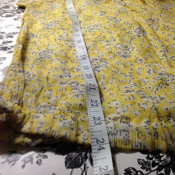 Zara Basic Floral So Soft Sheer Blouse - Picture 8 of 16